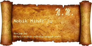 Nobik Mihály névjegykártya