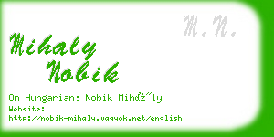 mihaly nobik business card